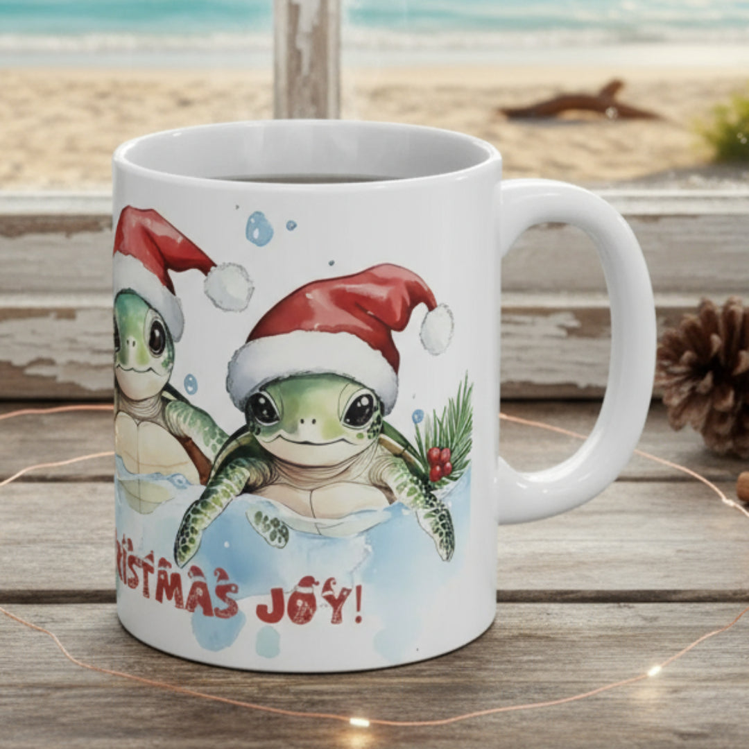 Sea Turtles Shelled Christmas Mug Mug Everythings Beachy