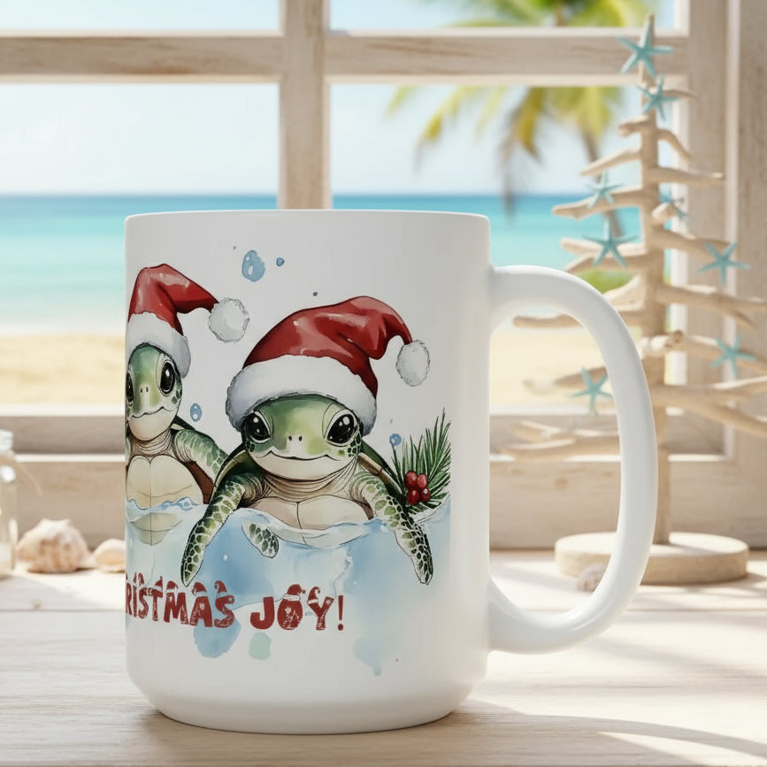 Sea Turtles Shelled Christmas Mug Mug Everythings Beachy