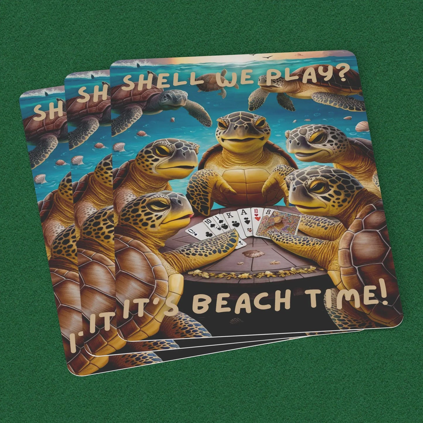 Shell We Play? Sea Turtle Playing Cards playing cards Everythings Beachy