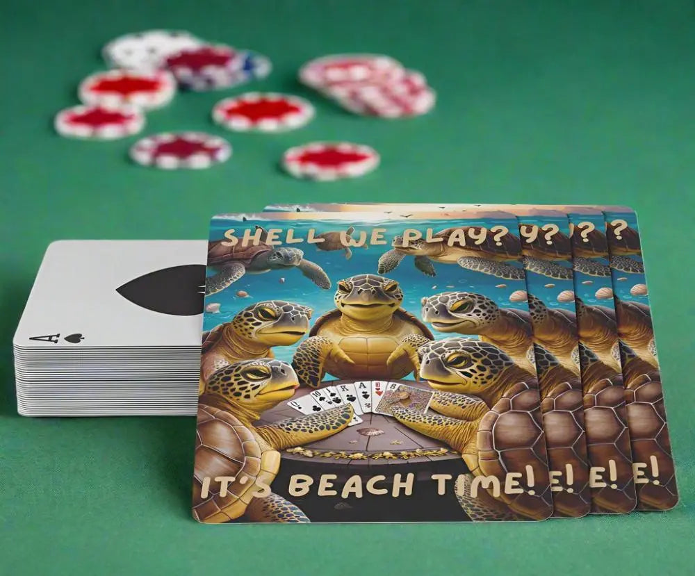 Shell We Play? Sea Turtle Playing Cards playing cards Everythings Beachy