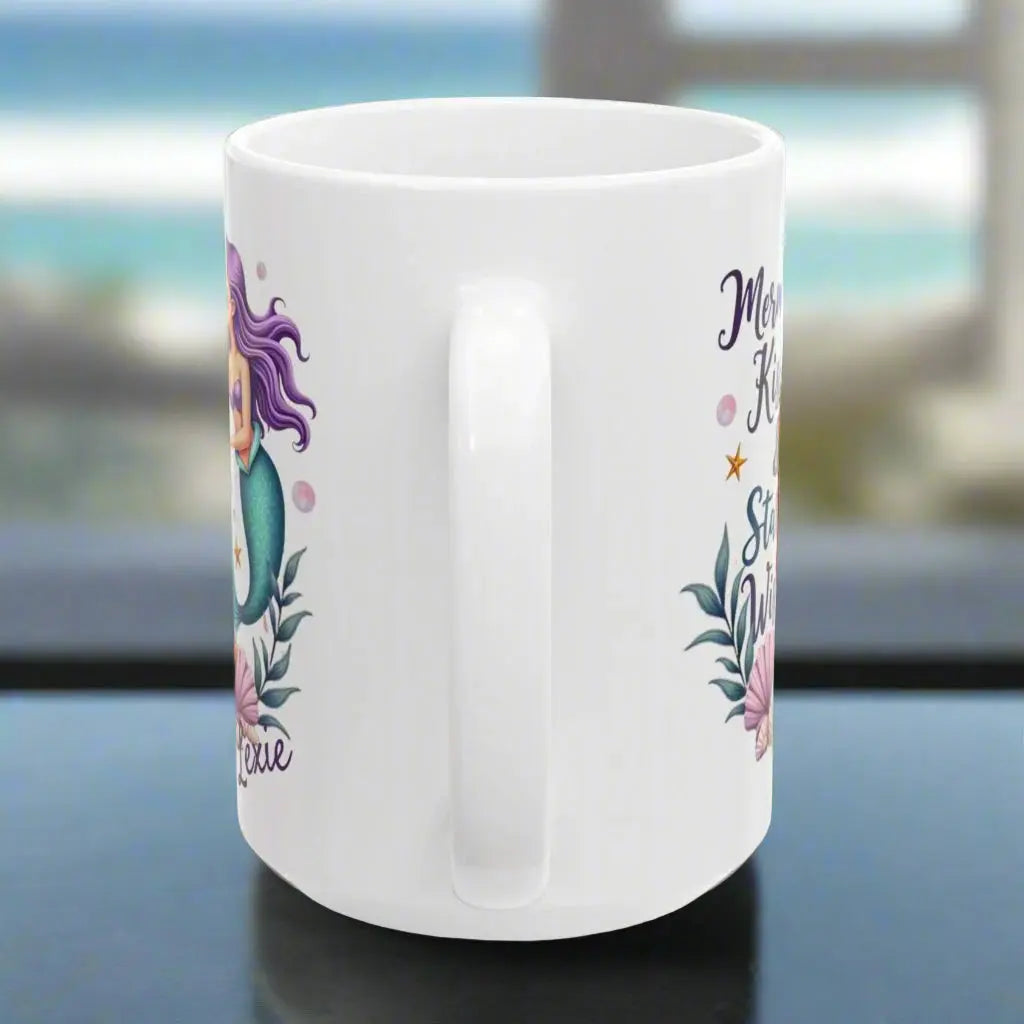 Mermaid Kisses Starfish Wishes Mug | Personalized Personalized Mug Everythings Beachy