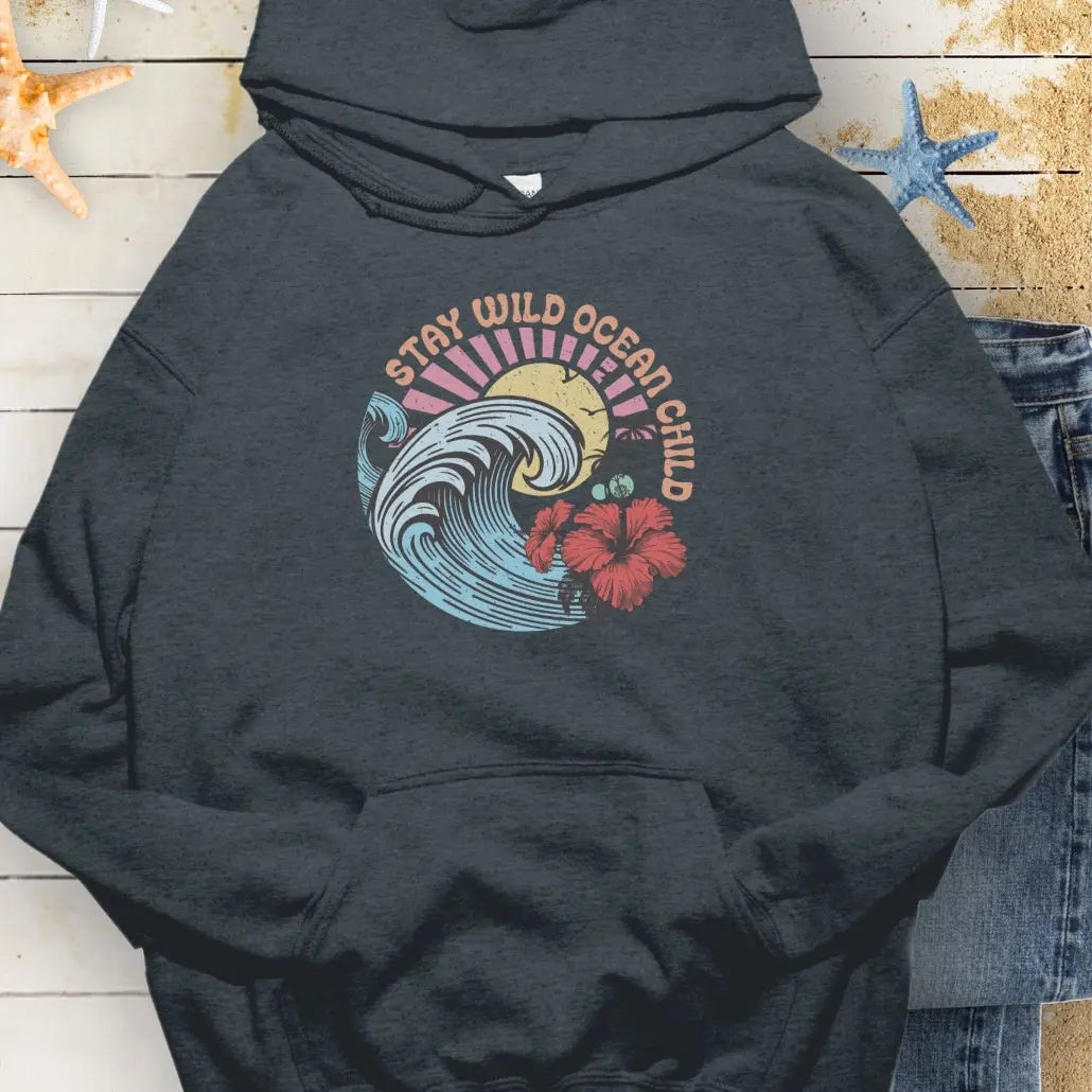 Stay Wild Hoodie Hoodie Dark-Heather-5XL Everythings Beachy