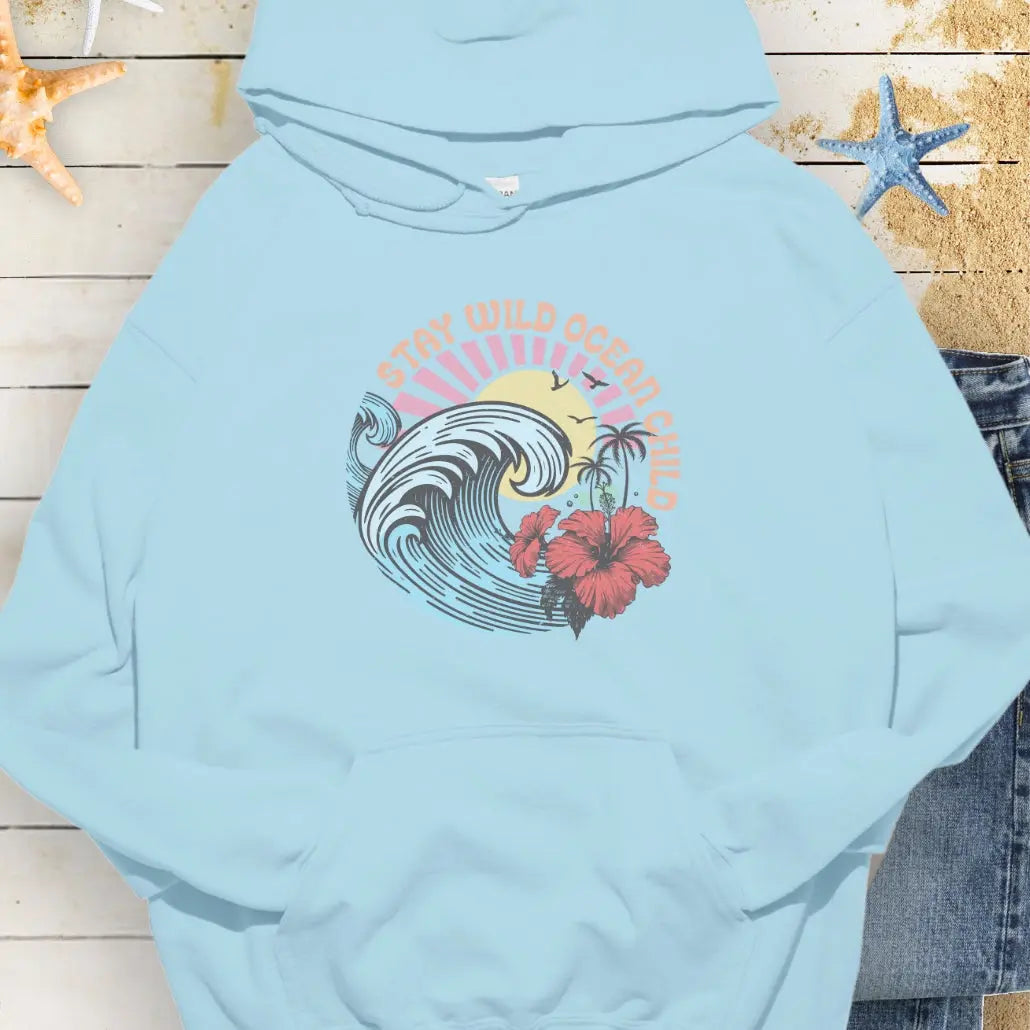 Stay Wild Hoodie Hoodie Light-Blue-5XL Everythings Beachy