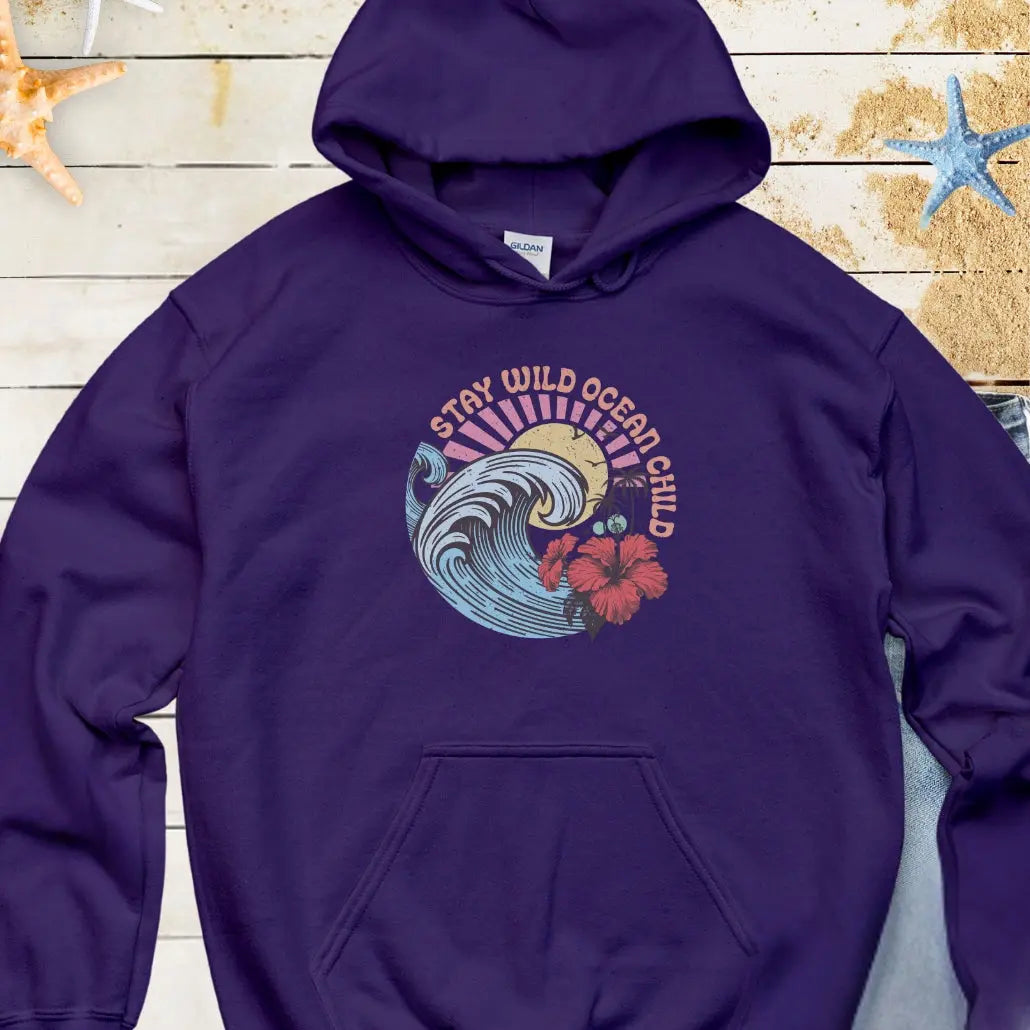 Stay Wild Hoodie Hoodie Navy-5XL Everythings Beachy