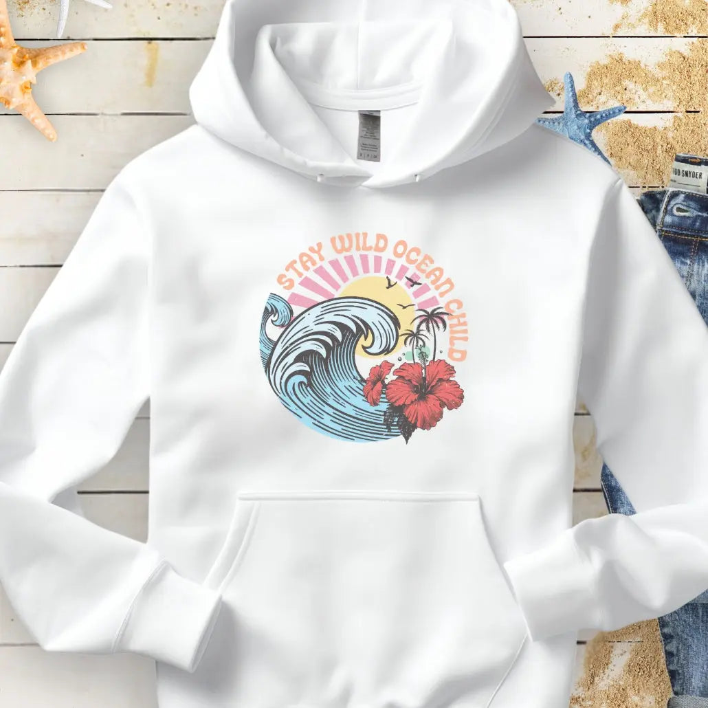Stay Wild Hoodie Hoodie White-5XL Everythings Beachy