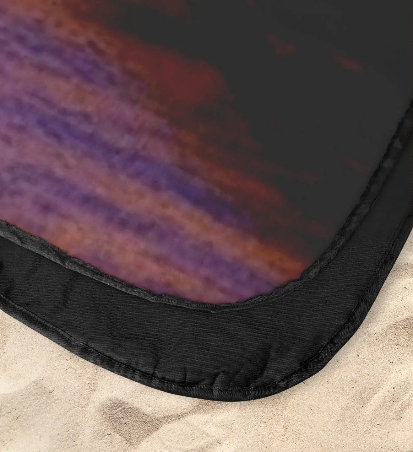 Corner view of Sunset Family Beach Blanket