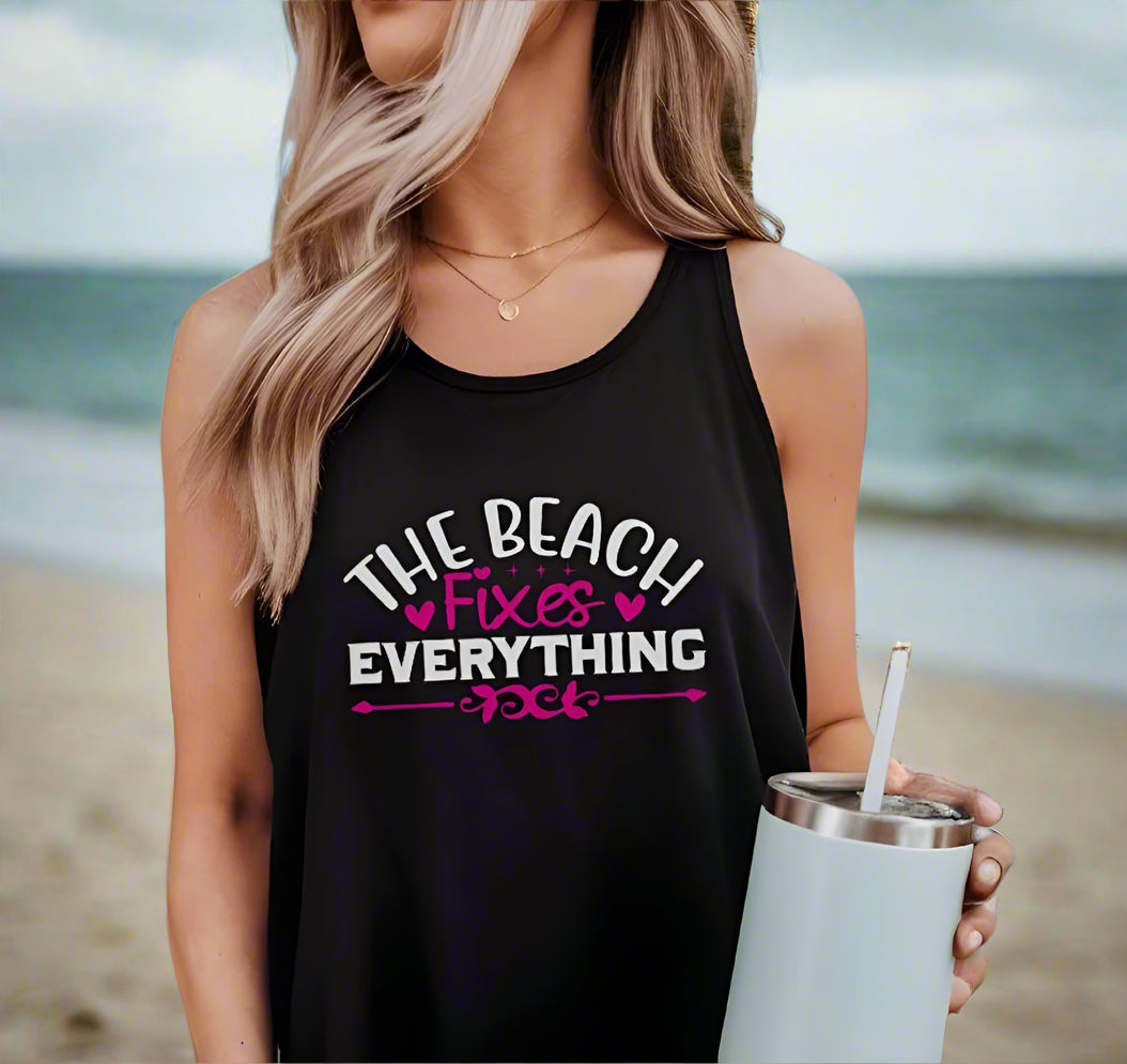 Beach Fixes Everything Tank Top Tank Top Everythings Beachy