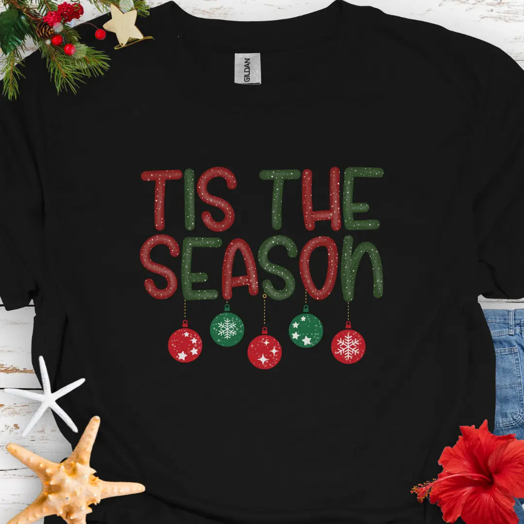 Tis the Season T-Shirt T-Shirt Black-5XL Everythings Beachy