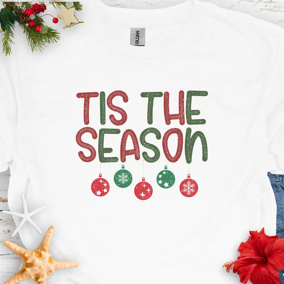 Tis the Season T-Shirt T-Shirt White-5XL Everythings Beachy