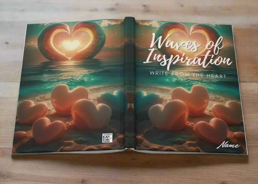 Waves of Inspiration Hardcover Journal | Personalized Journals & Notebooks Personalized Everythings Beachy