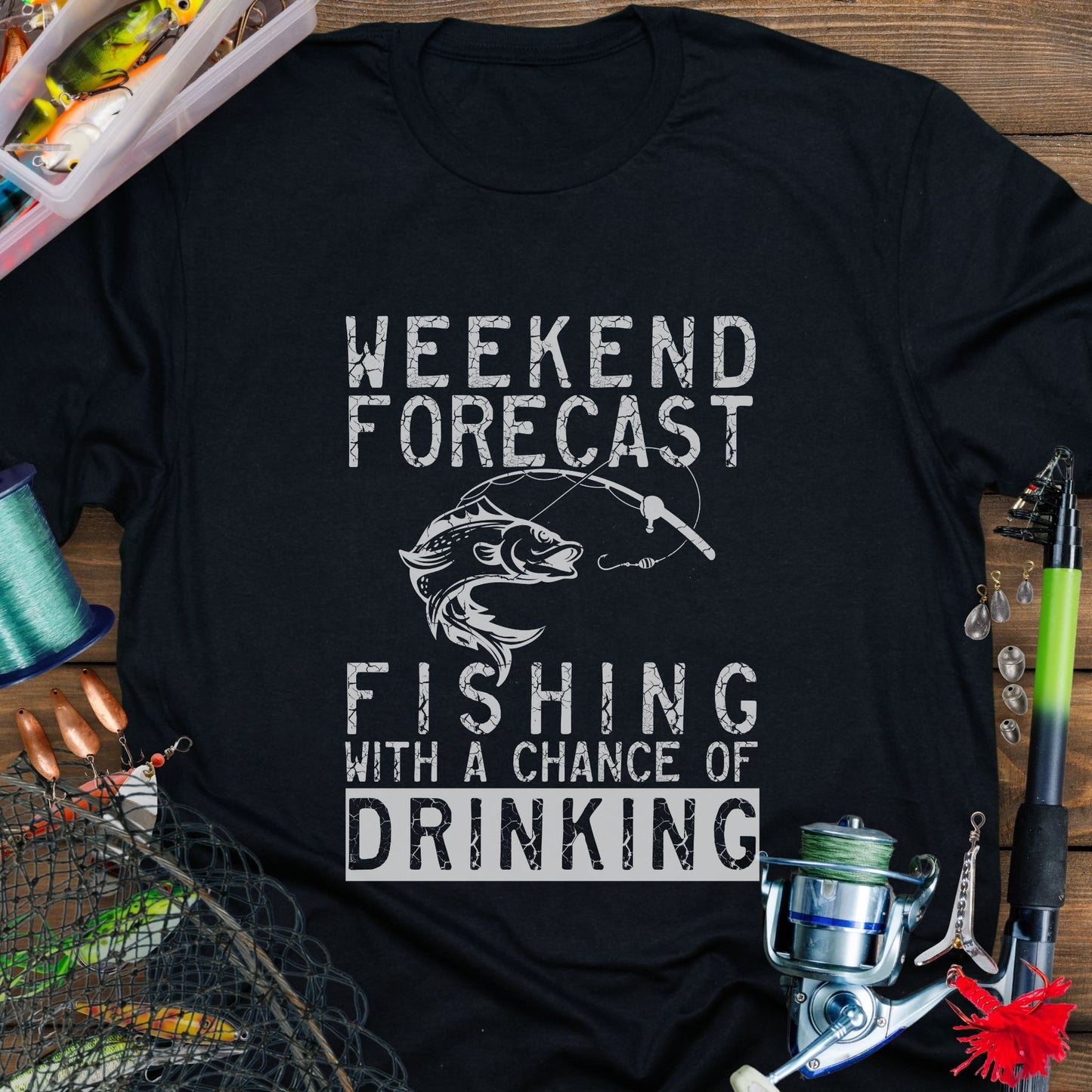 Weekend Forecast Fishing T-Shirt
