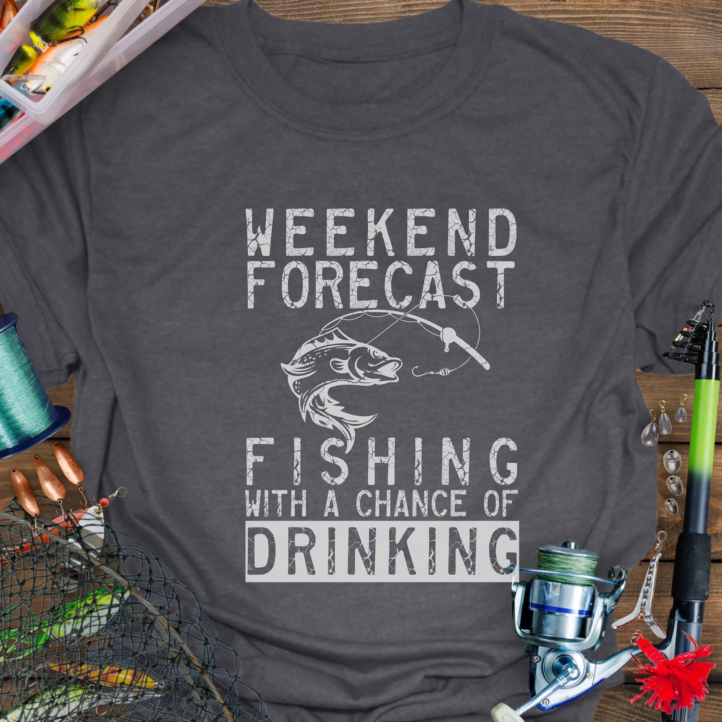 Weekend Forecast Fishing T-Shirt
