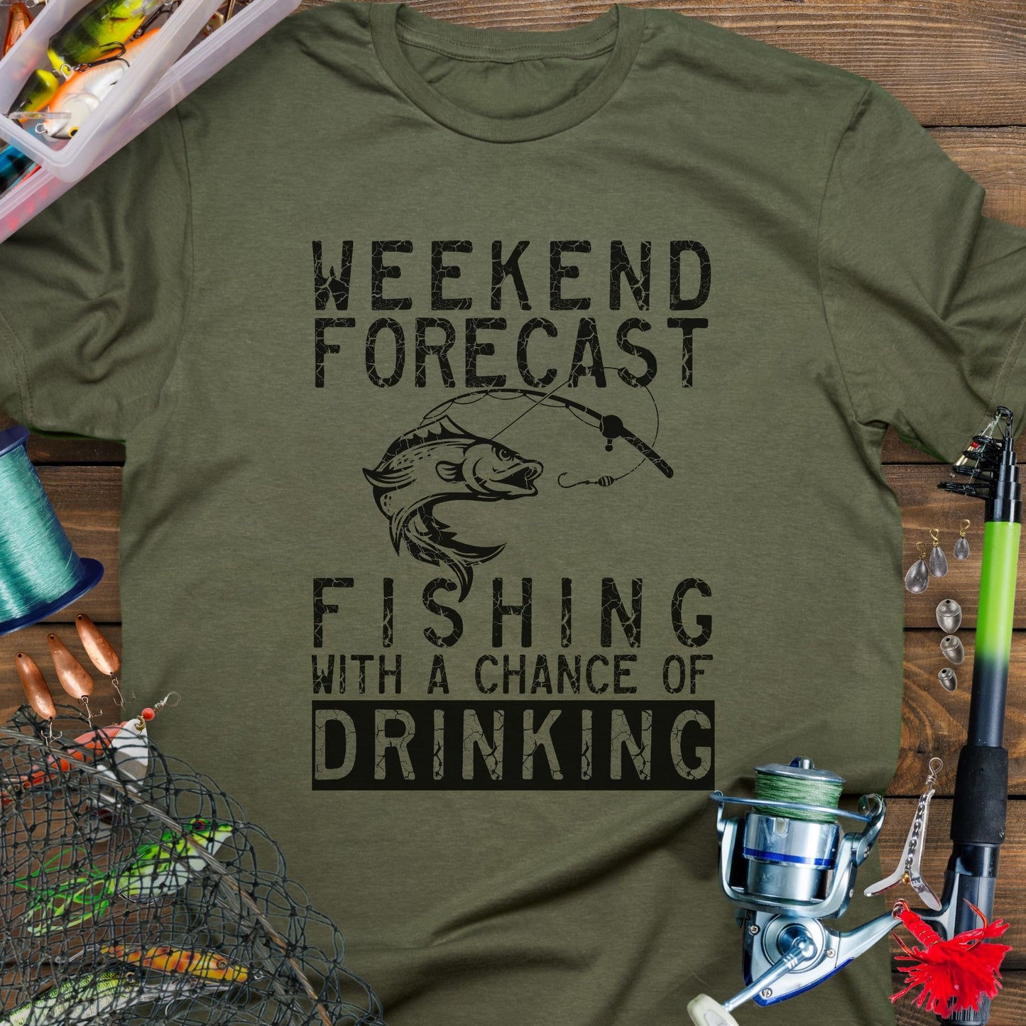 Weekend Forecast Fishing T-Shirt