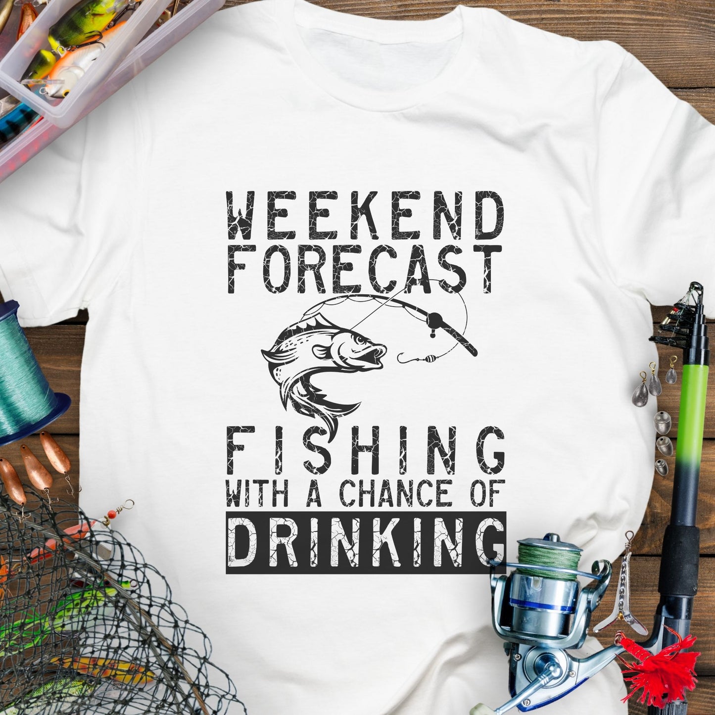Weekend Forecast Fishing T-Shirt