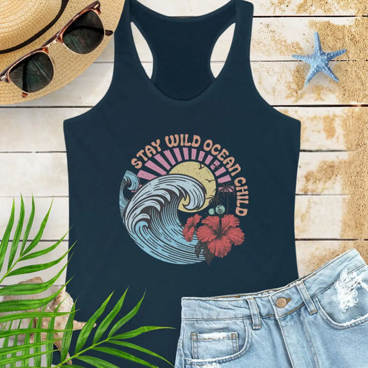 Wild Ocean Child Tank Top  Tank Top 2XL-Solid-Midnight-Navy Everythings Beachy