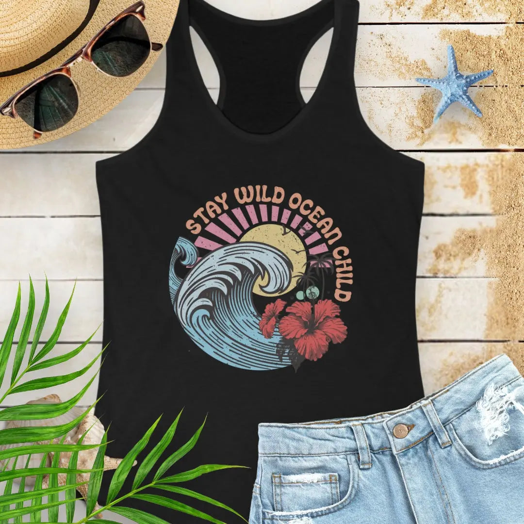Wild Ocean Child Tank Top Tank Top 2XL-Solid-Black Everythings Beachy