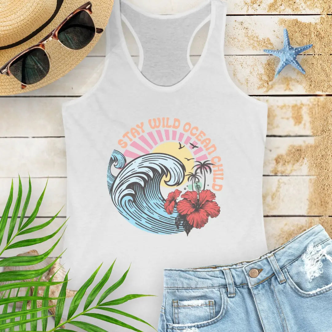 Wild Ocean Child Tank Top Tank Top 2XL-Solid-White Everythings Beachy
