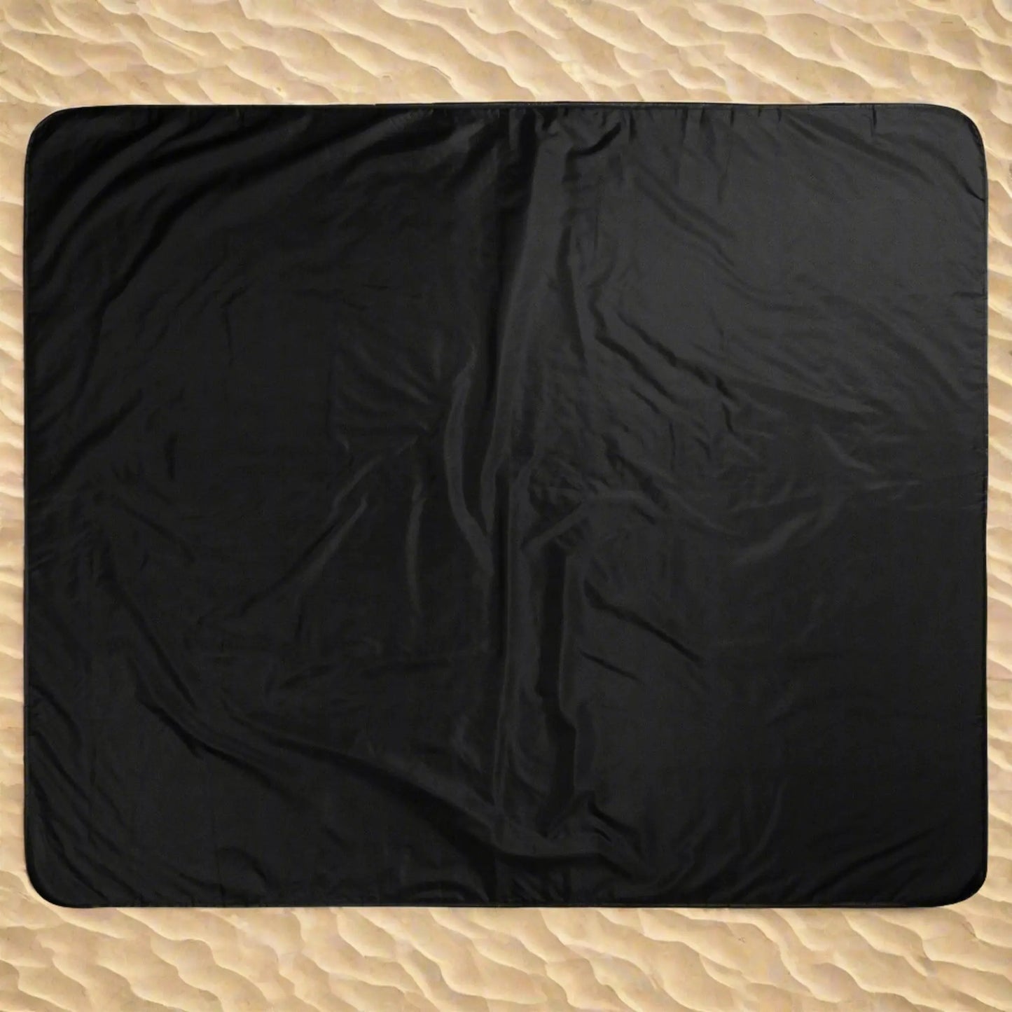 Black waterproof side of beach blanket