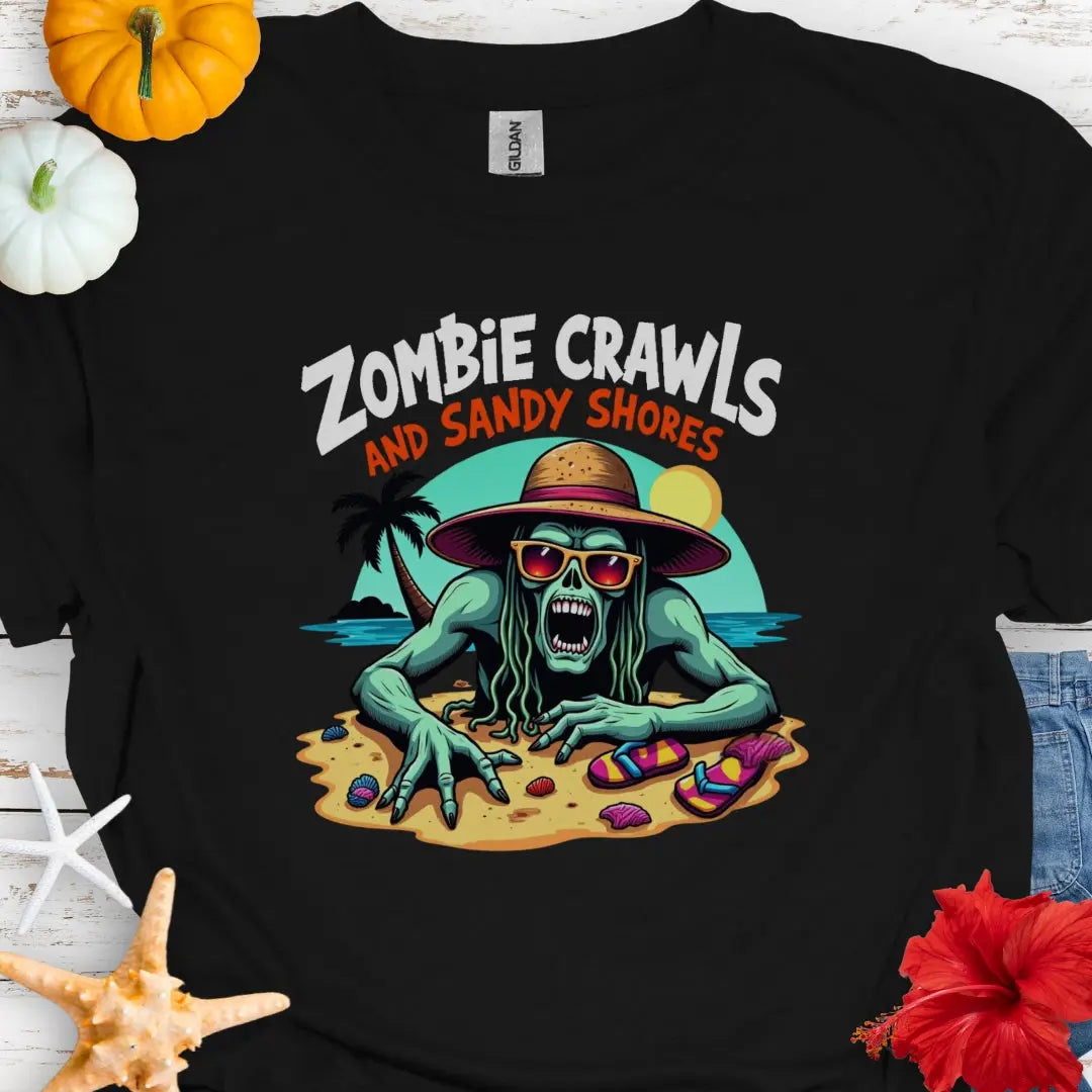 Zombie Crawls T-Shirt T-Shirt 5XL-Black Everythings Beachy