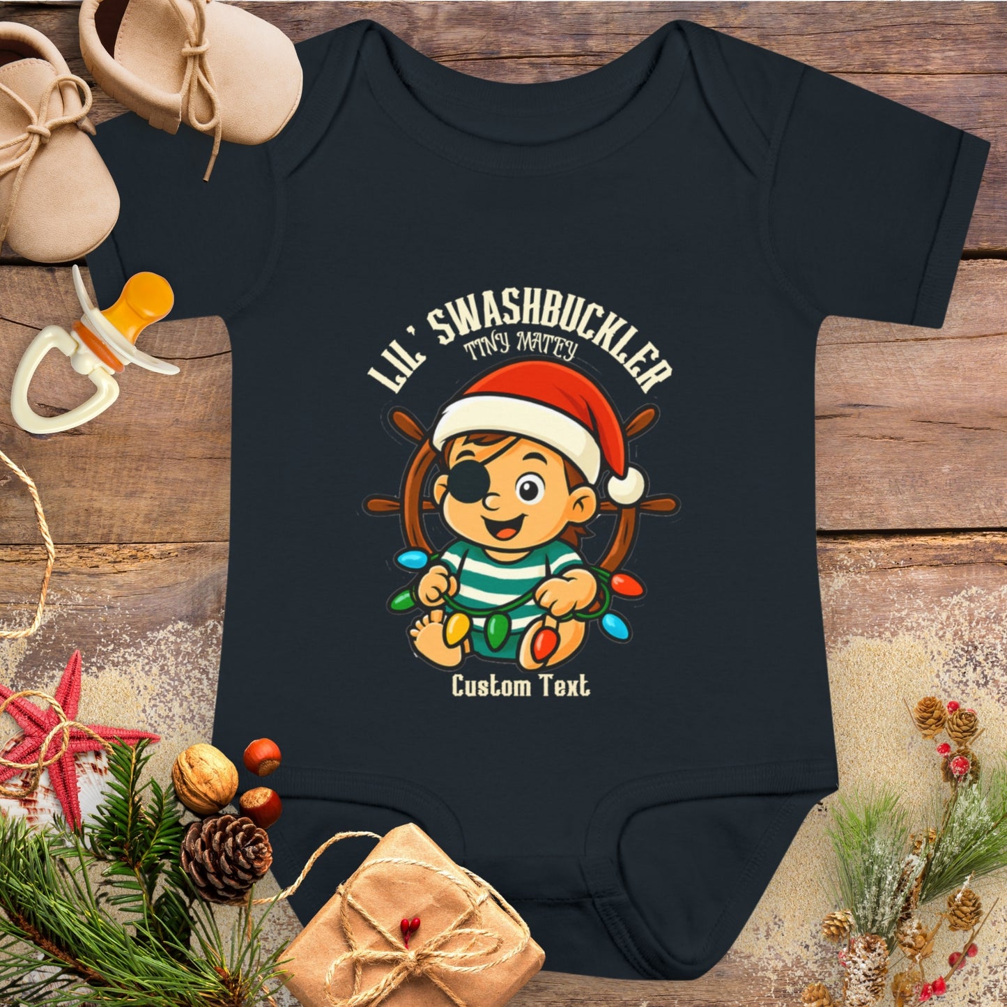 Swashbuckler Baby Boy Pirate Christmas Bodysuit
