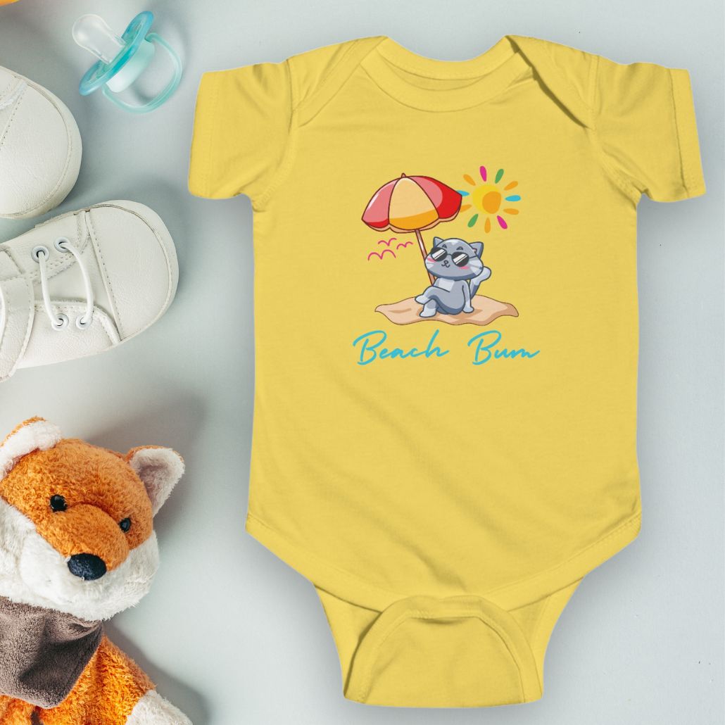 Beach Bum Baby Bodysuit – Cute Summer One-piece for Babies Kids clothes Everythings Beachy