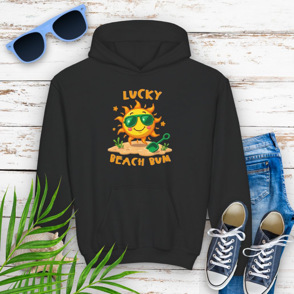 Lucky Beach Bum Youth Hooded Sweatshirt - Fun and Playful Summer Style Kids clothes Everythings Beachy