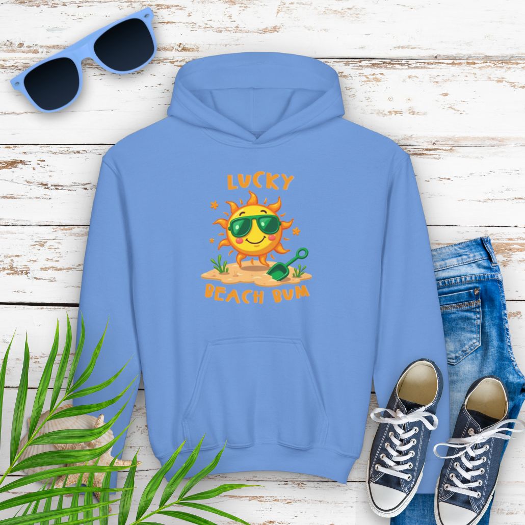 Lucky Beach Bum Youth Hooded Sweatshirt - Fun and Playful Summer Style Kids clothes Everythings Beachy