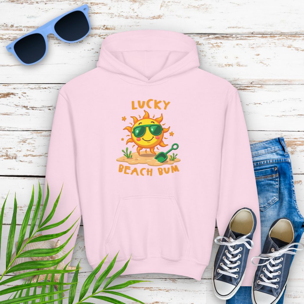 Lucky Beach Bum Youth Hooded Sweatshirt - Fun and Playful Summer Style Kids clothes Everythings Beachy