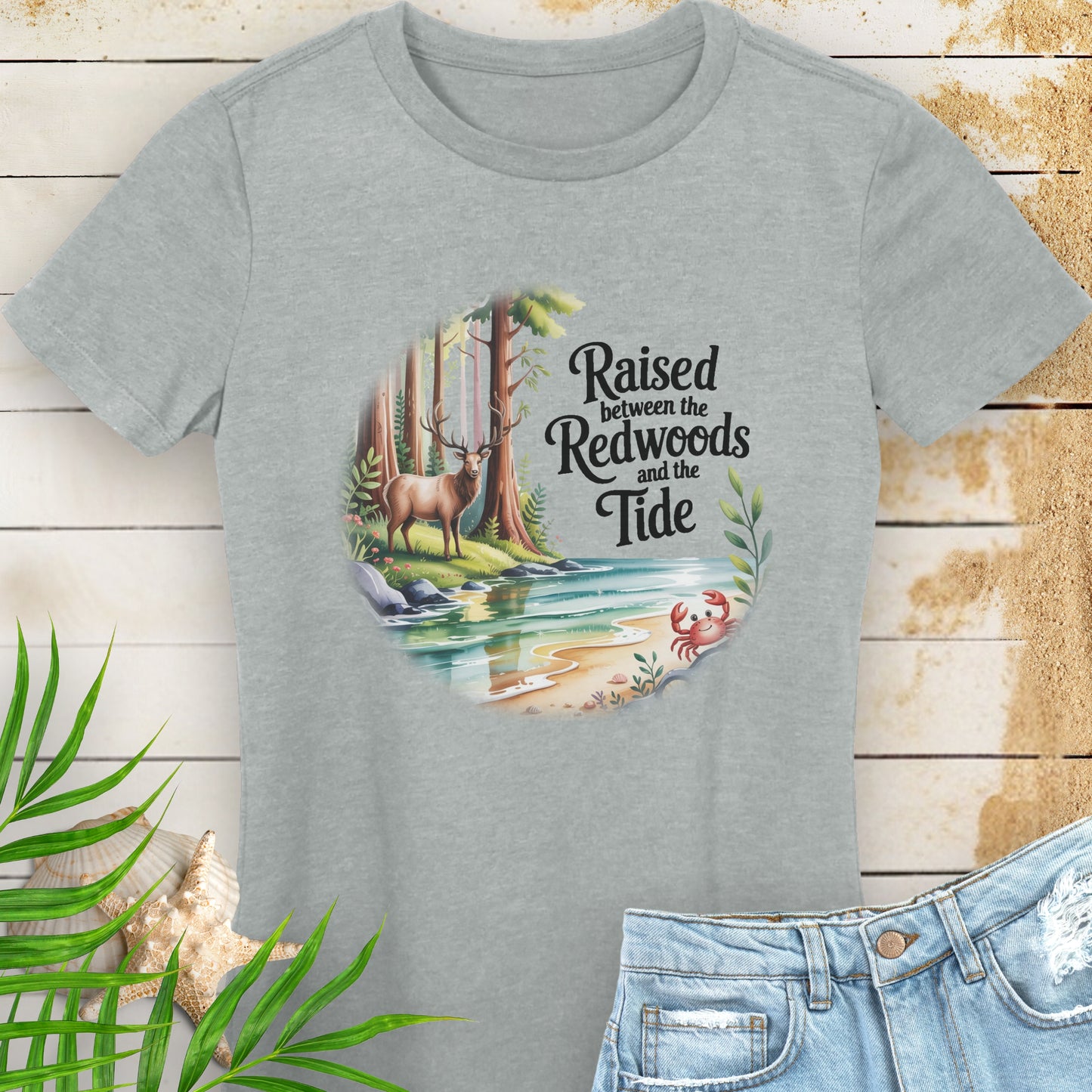 Raised between Redwoods & Tide Women's T-shirt