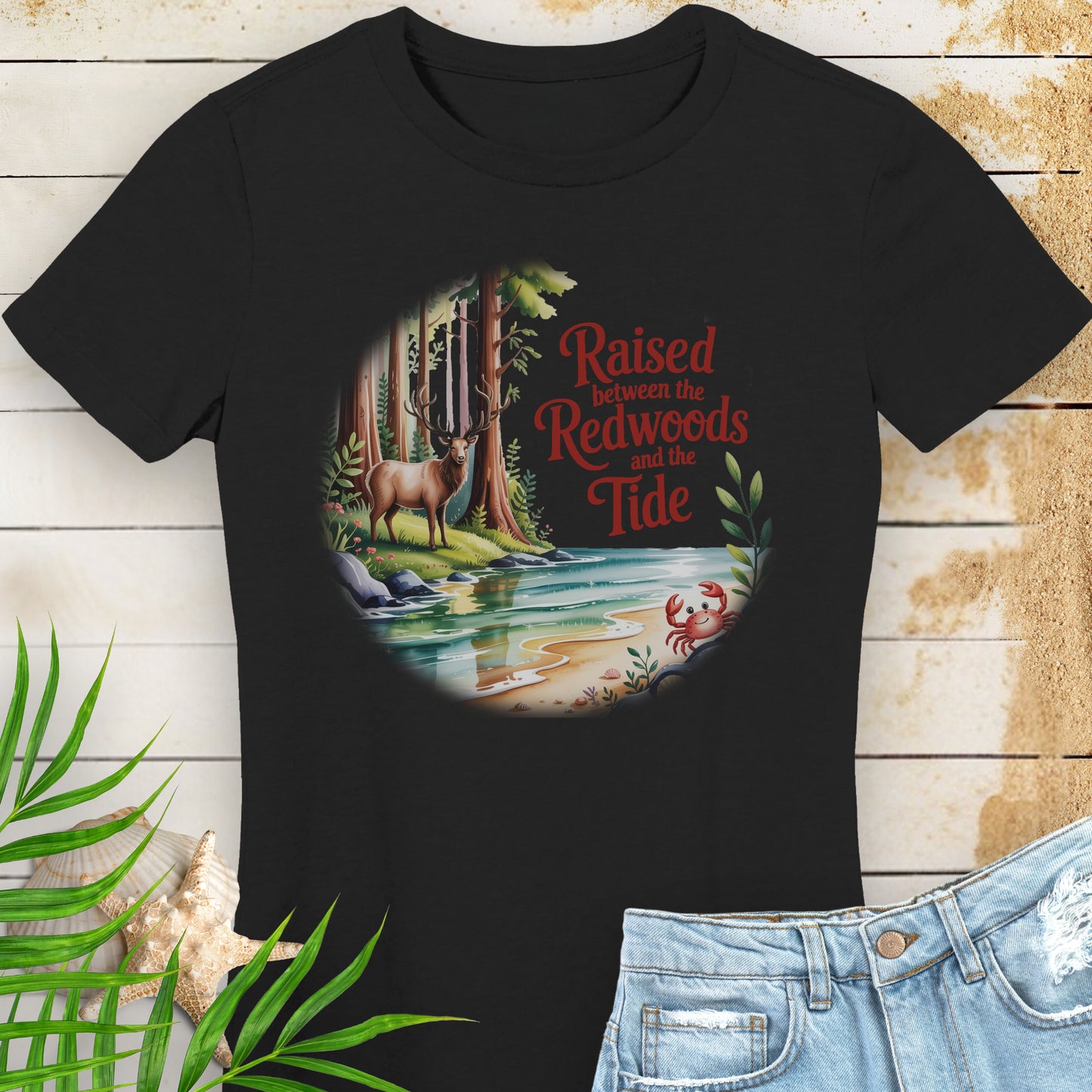 Raised between Redwoods & Tide Women's T-shirt