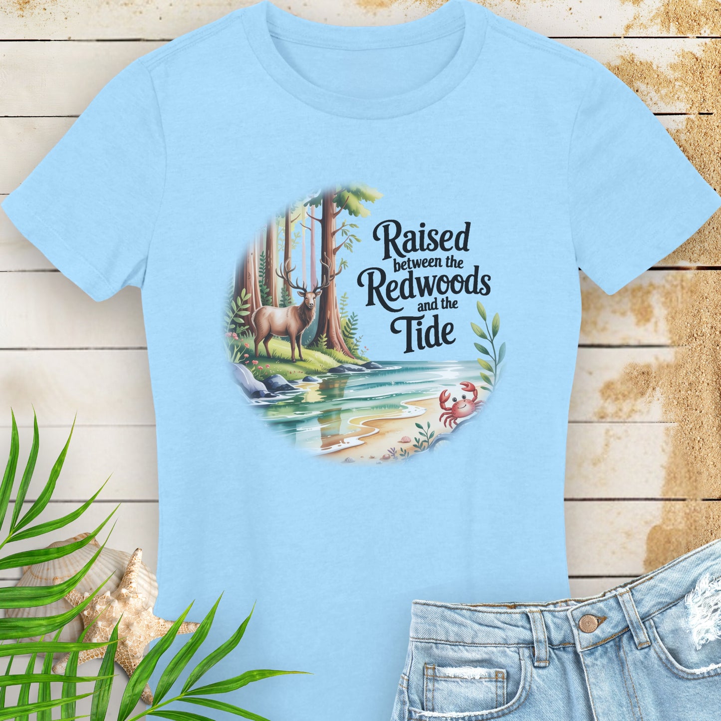 Raised between Redwoods & Tide Women's T-shirt