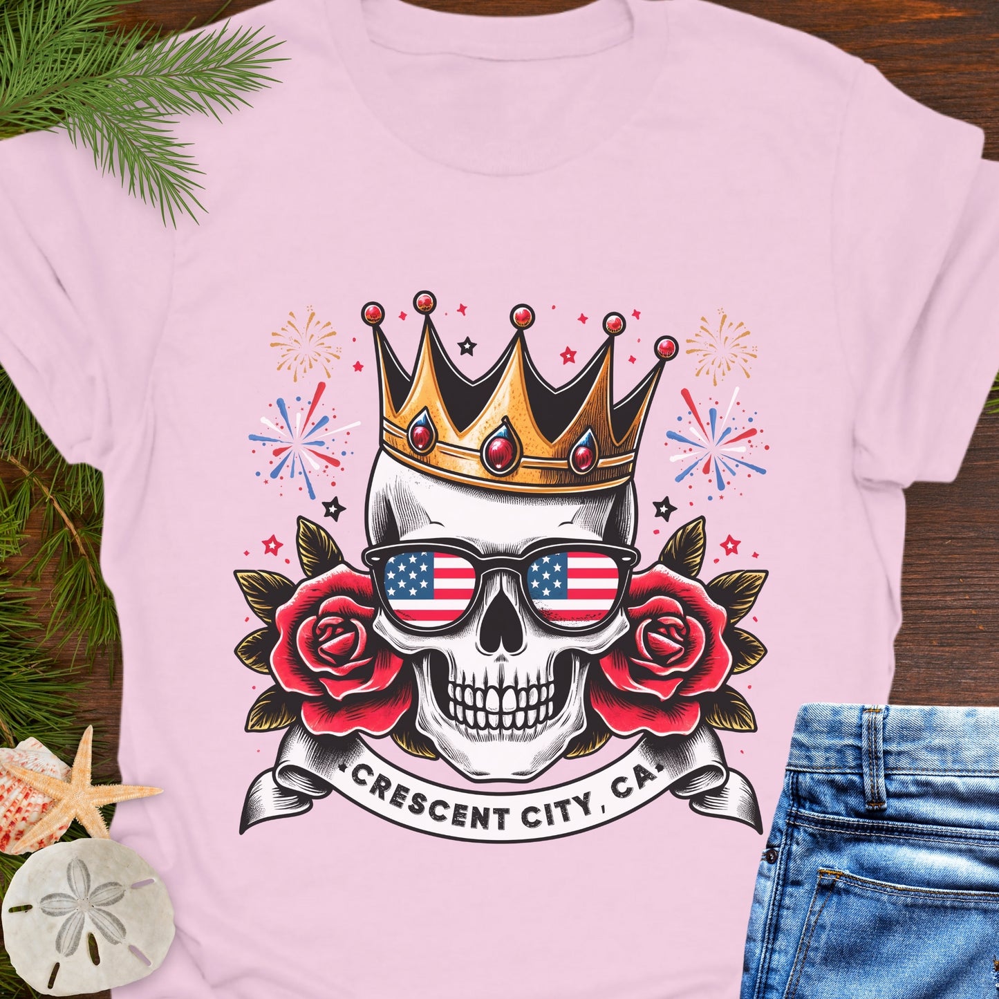 Skull Nation Crescent City T-shirt ~ Year Optional