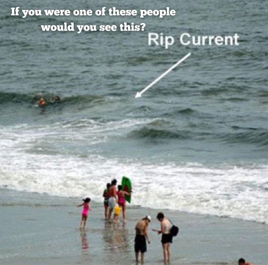 People unaware of riptide behind them