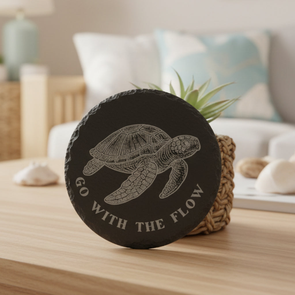 Engraved Slate Coaster Collection (Circle & Square 4")