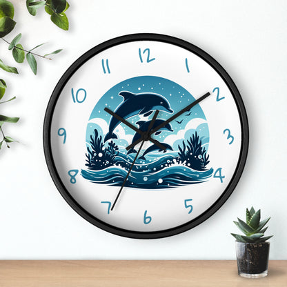 Dolphin Ocean Wall Clock | Coastal Marine Life Décor | 10-Inch Clock  Home Decor  Everythings Beachy