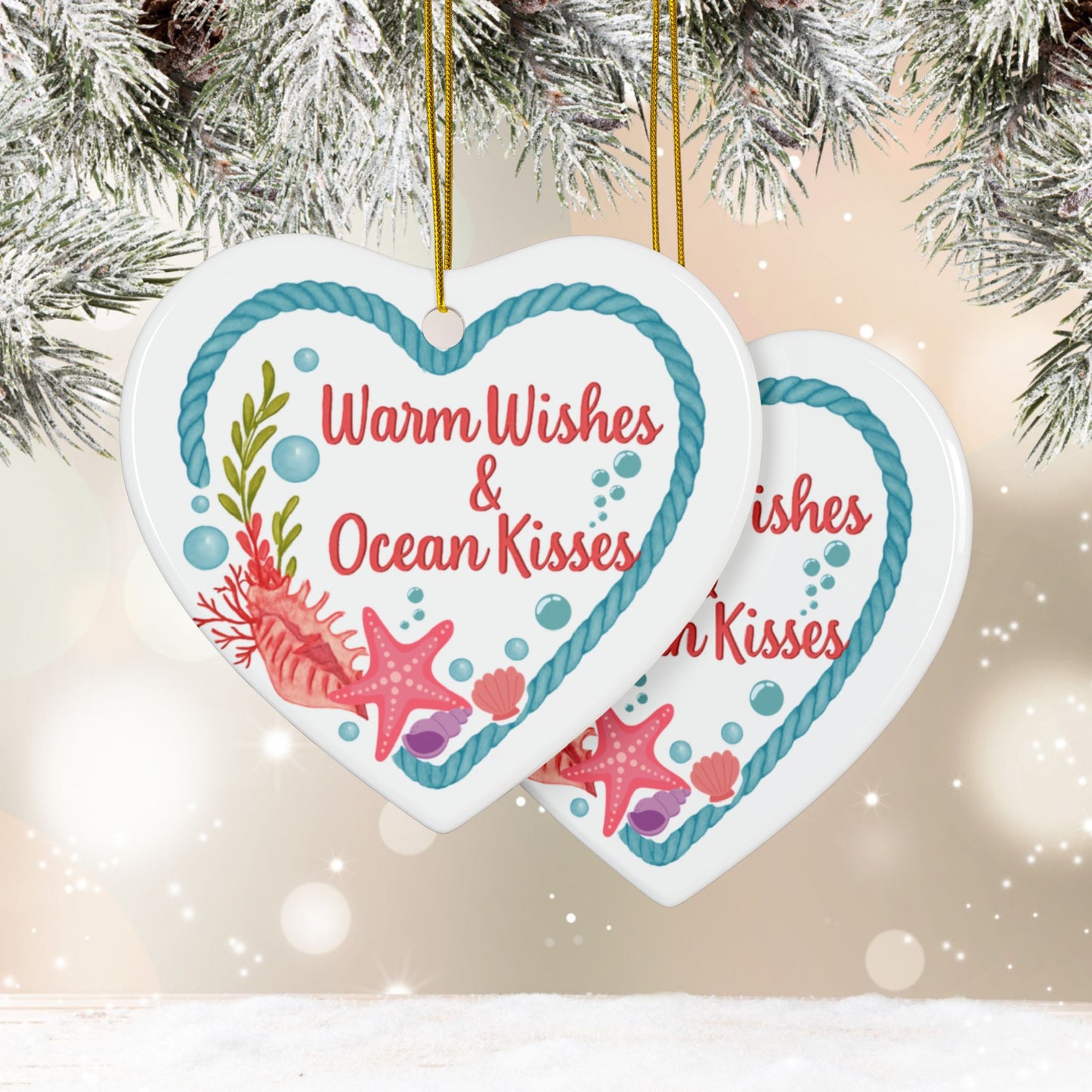Warm Wishes Ocean Kisses Ornament Set