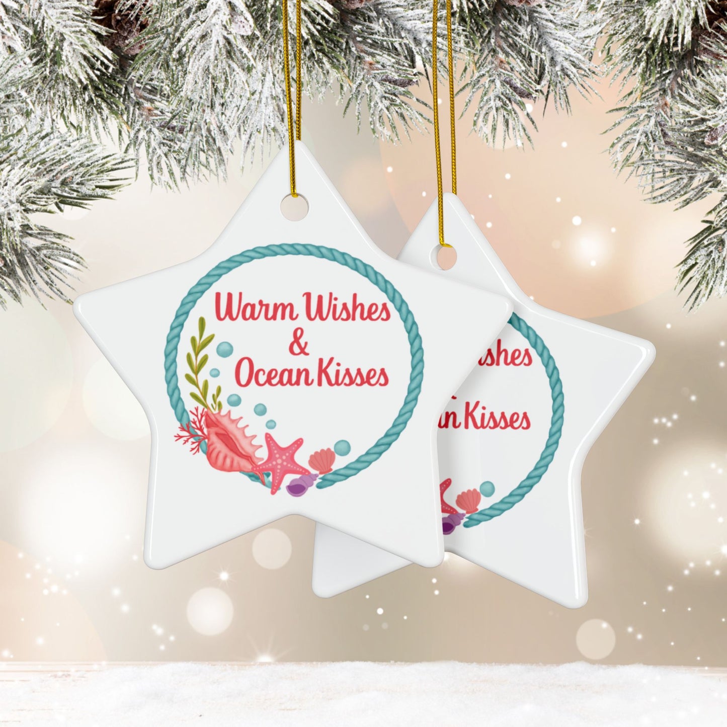 Warm Wishes Ocean Kisses Ornament Set