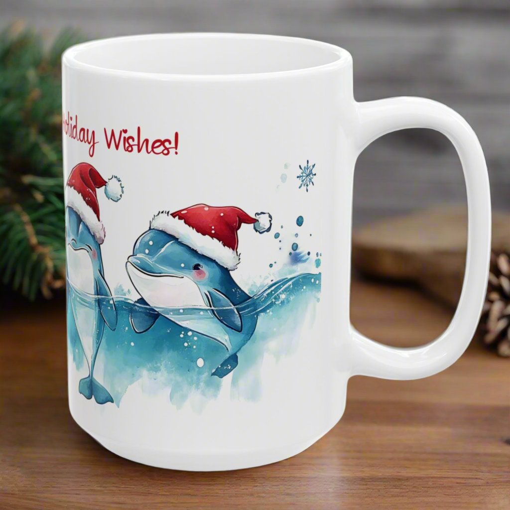 Merry Flippers and Holiday Wishes Mug