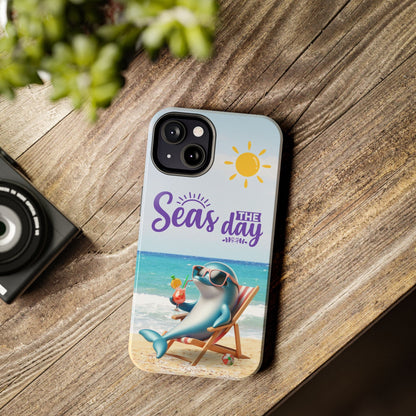 Seas the Day Dolphin Phone Case  Phone Case iPhone-13 Everythings Beachy