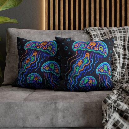 Colorful jellyfish double-sided patterned Halloween pillows.