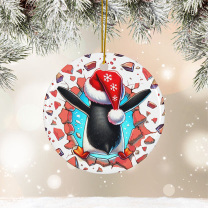 Penguin Red Breakout Ornament