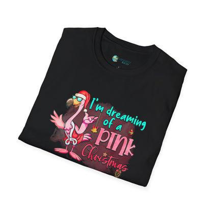 Dreaming of a Pink Christmas Flamingo T-Shirt