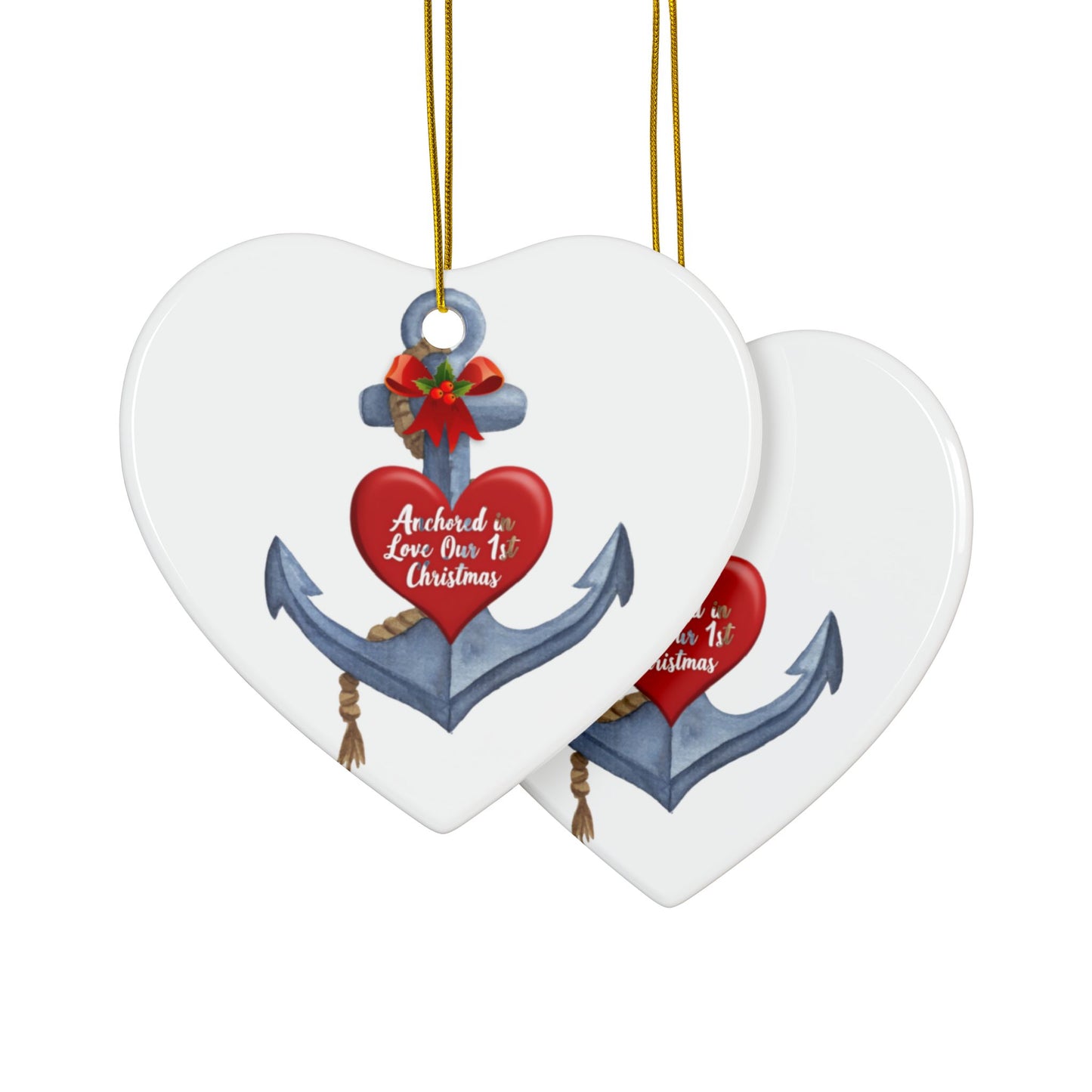 Anchored in Love Our 1st Christmas Ornament