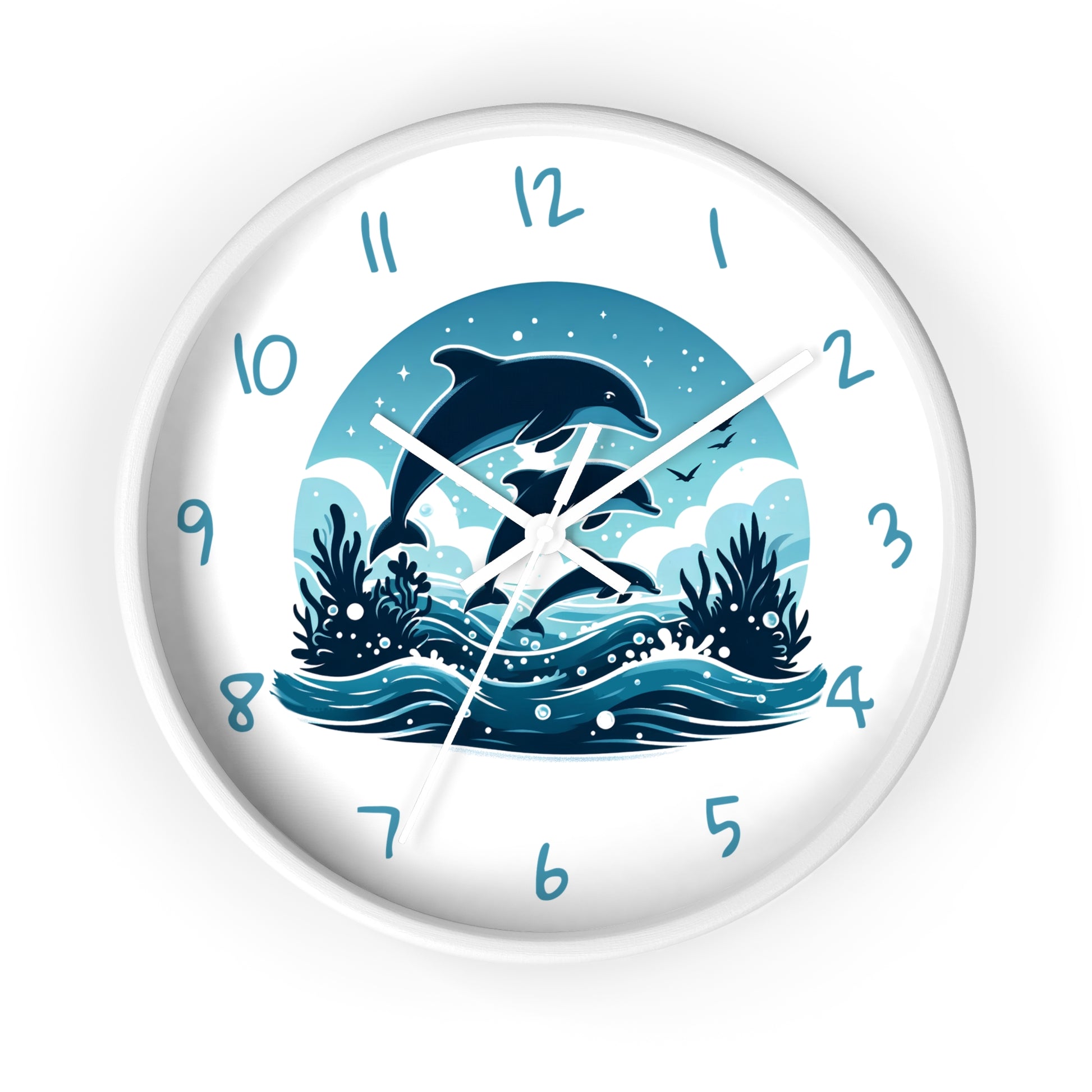 Dolphin Ocean Wall Clock | Coastal Marine Life Décor | 10-Inch Clock  Home Decor  Everythings Beachy