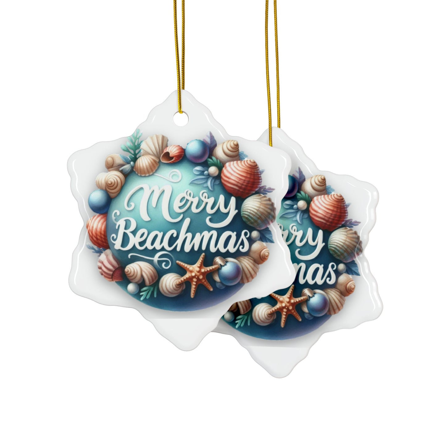 Merry Beachmas Christmas Ornaments