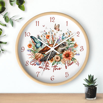 Sea Turtle "Go With The Flow" Clock  Home Decor  Everythings Beachy
