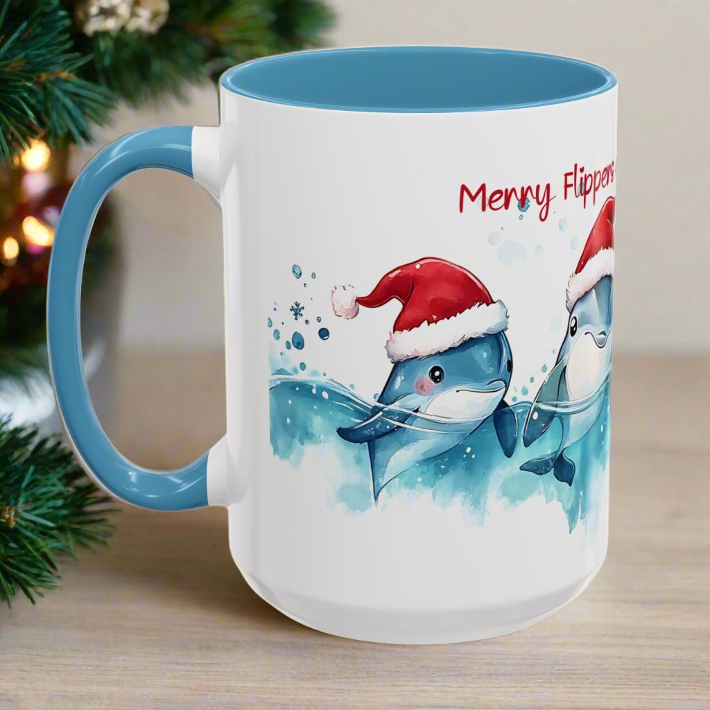 Merry Flippers and Holiday Wishes Mug