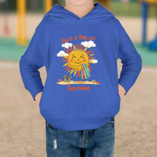 'Lil Ray of Sunshine Sunshine Toddler Fleece Hoodie  - Cute Kids Pullover for Spring and Summer  Kids clothes Vintage-Royal-5-6T Everythings Beachy
