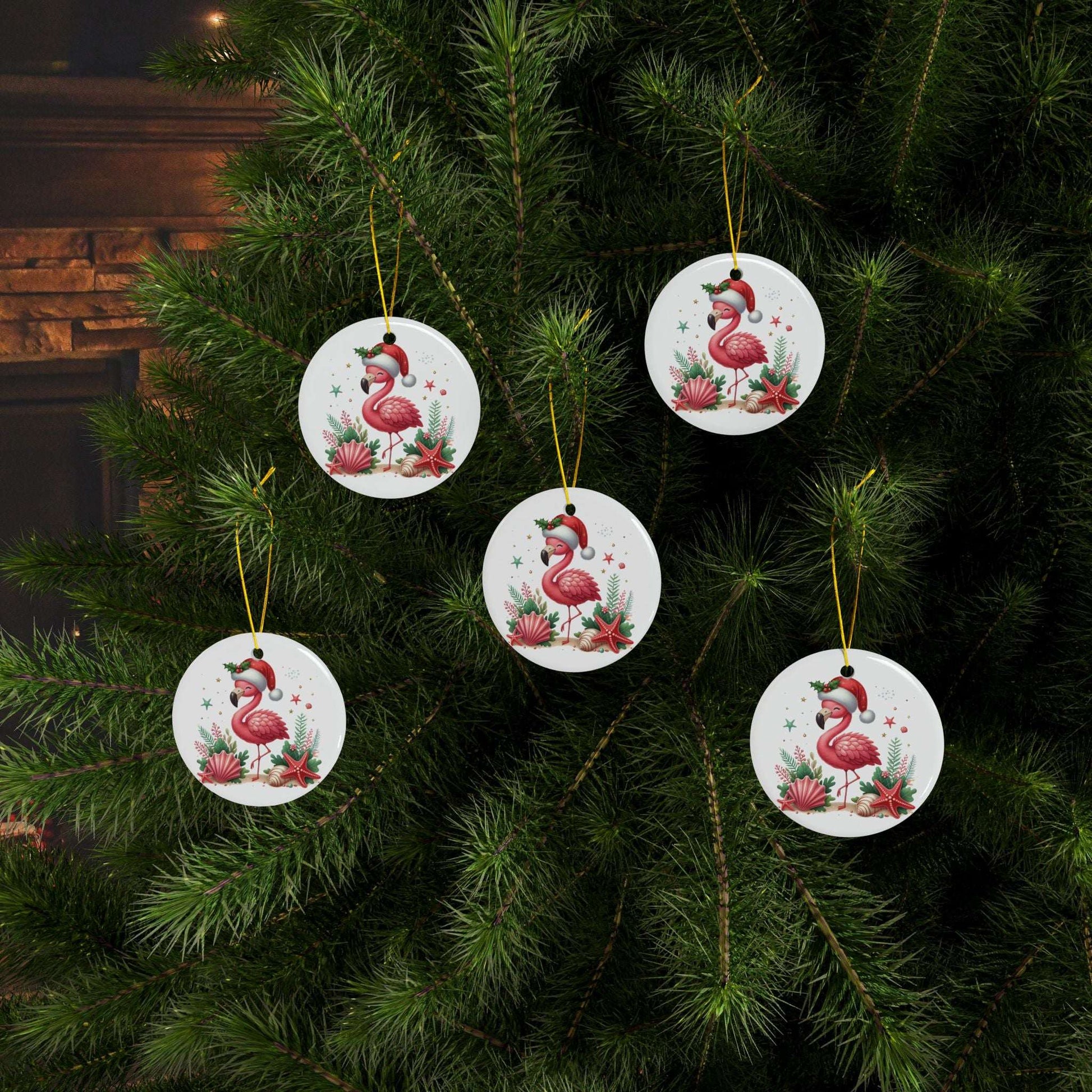 Flamingo Christmas Ornament