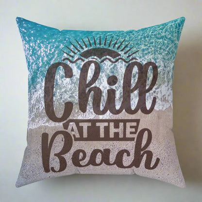 Chill at the Beach Pillow  Pillows 18-18 Everythings Beachy